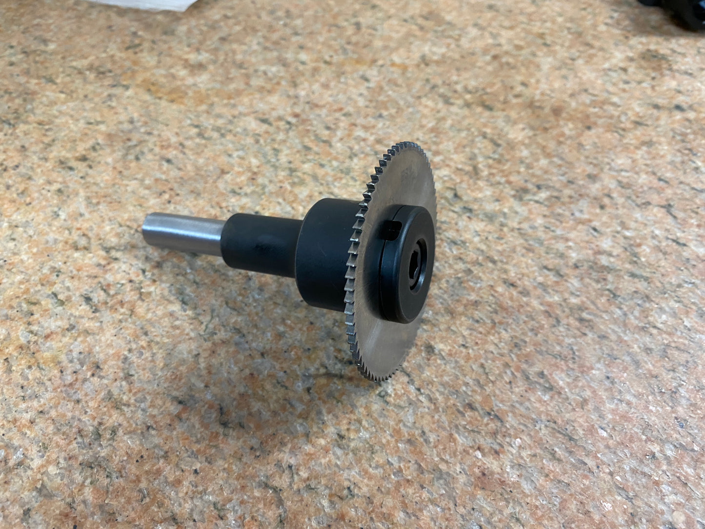 1/2 Shank Slitting Saw Arbor for 1" blade with 1/4" key